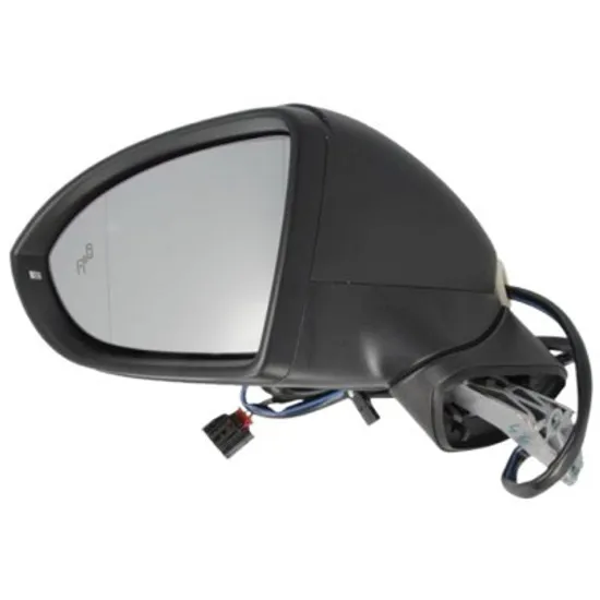 Oglinda exterioara stanga VW TOURAN 2010->2016 perioada 2020 2021 2022 2023 2024 2025 , cu semnal, inaltime cm 24, latime cm 15, reglaj electric, numar pini 8, cu incalzire, rabatare electrica, prevopsit grund