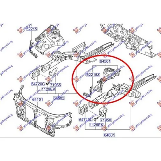 Aripa Interioara HYUNDAI i30 2007->2012 Contraaripa fata stanga Perioada 2007 2008 2009 2010 2011 2012