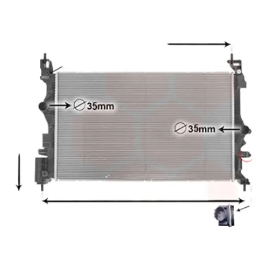 Radiator apa OPEL ADAM 2012->2019 pentru 1.4 S, perioada 2014 2015 2016 2017 2018 2019