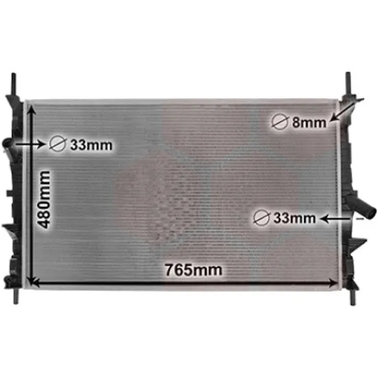 Radiator apa FORD TRANSIT CUSTOM 2012-> 2.2 TDCi 92KW 125CP , pentru motor CYF4, CYFF perioada 2012 2013,2014 2015
