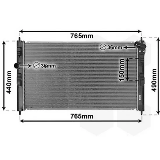 Radiator Motor PEUGEOT 4008 2012-> Radiator apa 1.6-1.8 16v benzina 2014-> 700x410 Perioada 2012 2013 2014 2015 2016 2017 2018