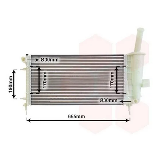 Radiator Motor FIAT PUNTO 188 1999->2012 Radiator apa 1,2i 8/16V +/-A/C 58x31.7 2003->2011 Perioada 1999 2000 2001 2002 2003 2004 2005 2006 2007 2008 2009 2010 2011