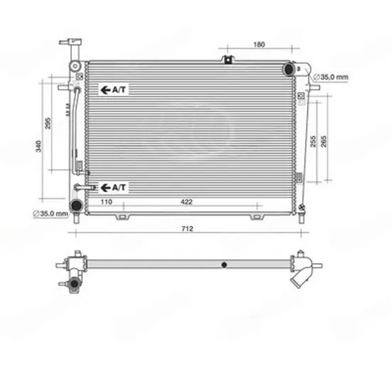 Radiator Motor HYUNDAI TUCSON 2004->2012 Radiator apa motor 2.0-2.7 benzina automatic +/- A/C (640x462) (KOYO) Perioada 2004 2005 2006 2007 2008 2009 2010 2011 2012