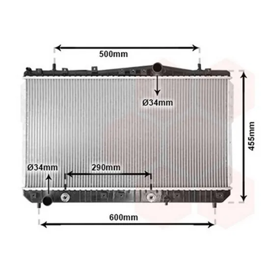 Radiator Motor DAEWOO TACUMA 2000->2004 Radiator apa pentru 1,6 - 1,8 - 2,0cc (70x37x18) Cv automata Perioada 2000 2001 2002 2003 2004 2005 2006