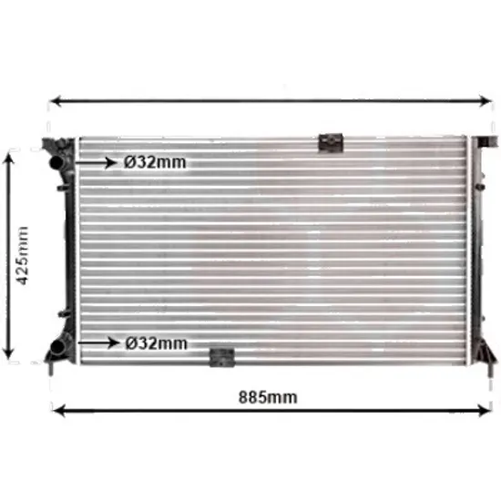 Radiator apa RENAULT SCENIC 1 1999->2003 pentru 1.6 BiFuel, perioada 2001 2002 2003