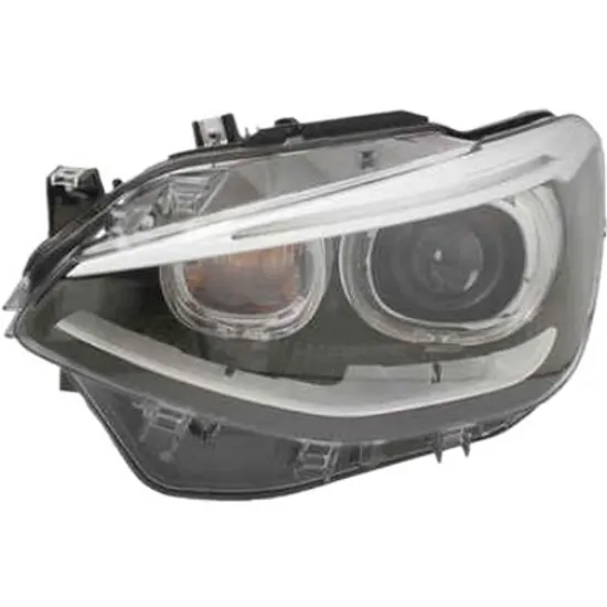 Far stanga BMW 1 F20 2011->2019 perioada 2012 2013 2014 2015 2016 2017 2018 2019 pana la an de fabricatie 2015, cu motor reglaj, fara unitate de control Xenon, semnal transparent, cu daylight, cu bec D1S tub descarcare gaze