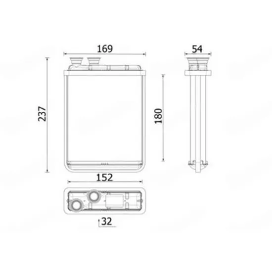 Radiator Incalzire PEUGEOT 208 2 2019-> Calorifer (asamblare prin brazare) (180x151) (MAHLE PREMIUM LINE) Perioada 2019 2020 2021 2022 2023