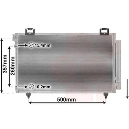 Radiator aer conditionat SEAT TOLEDO 2 1998->2006 pentru 1.6 16V, perioada 2000 2001 2002 2003 2004 2005 2006