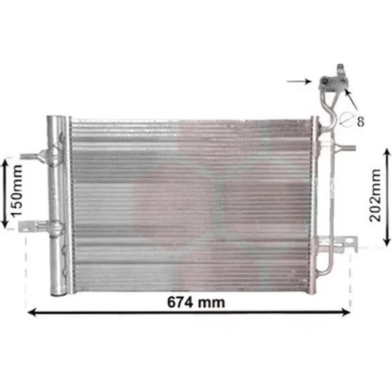 Radiator aer conditionat SKODA OCTAVIA 3 2012->2019 1.6 TDI 85KW 115CP , pentru motor DDYA, DGTE perioada 2017 2018,2019,2020,2021 2022