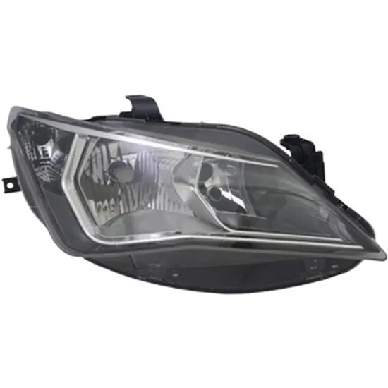 Far dreapta SEAT IBIZA 4 2008->2017 perioada 2011 2012 2013 2014 2015 de la an de fabricatie 04/2012, pana la an de fabricatie 2015, fara motor reglaj, cromat, semnal transparent, cu reglaj electric, cu bec H7/H7