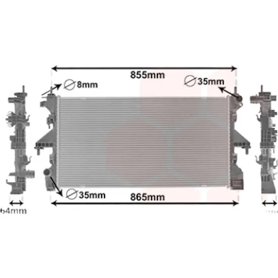 Radiator apa FIAT DUCATO 250 2006-> pentru 130 Multijet 2,3 D 4x4, perioada 2011 2012 2013 2014 2015 2016