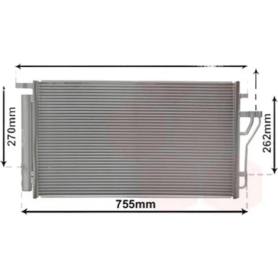 Radiator aer conditionat RENAULT GRAND SCENIC 3 2009->2016 1.6 16V 81KW 109CP , pentru motor K4M 858 perioada 2009 2010,2011,2012,2013 2014