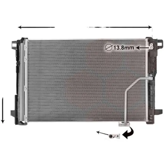 Radiator aer conditionat SEAT LEON 2012-> 1.6 TDI 81KW 110CP , pentru motor CRKB, CXXB, DBKA perioada 2013 2014,2015,2016,2017 2018