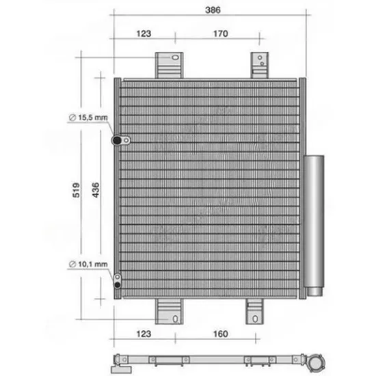 Radiator Aer Conditionat DAIHATSU MATERIA 2007-> Radiator condensator aer conditionat toate modelele (385x435x16) Perioada 2007 2008 2009 2010 2011 2012