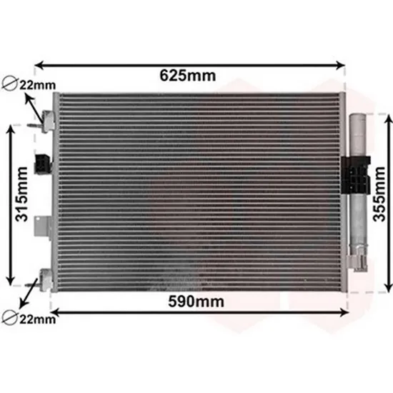 Radiator Aer Conditionat FORD FOCUS 3 2010->2019 Radiator aer conditionat 1.5TDCi/Econetic (591x378x16) Perioada 2010 2011 2012 2013 2014 2015 2016 2017 2018 2019