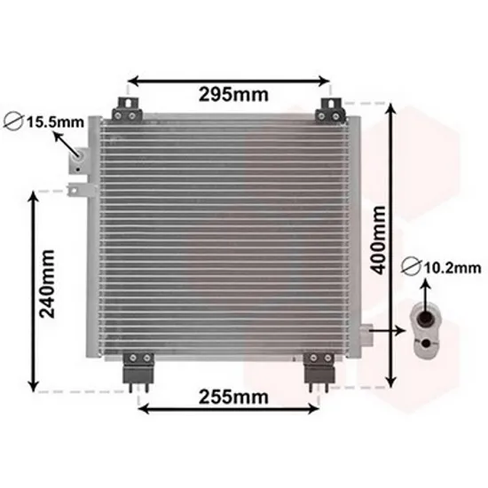 Radiator Aer Conditionat SUZUKI ALTO 2004->2009 Radiator aer conditionat 1.1i16V 355x330x16 Perioada 2002 2003 2004 2005 2006 2007 2008 2009