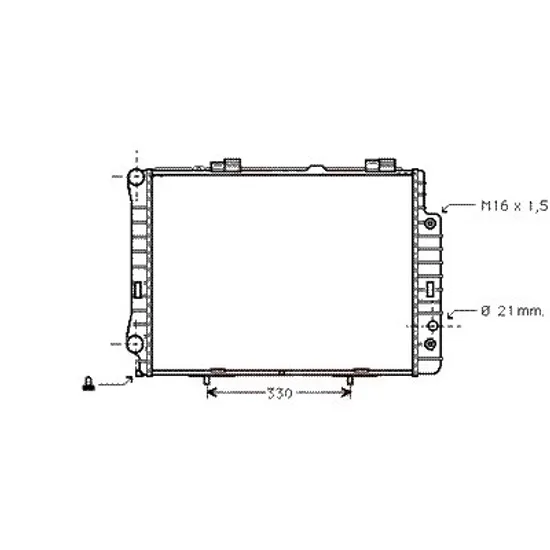 Radiator apa MERCEDES E-CLASS W210 1995->2002 pentru E 280 4-matic, perioada 1996 1997 1998 1999 2000 2001 2002