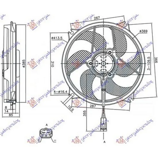 Ventilator Motor DS DS4 2011->2015 Electroventilator complet benzina/diesel Perioada 2011 2012 2013 2014 2015 2016 2017 2018 2019