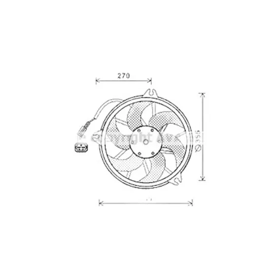 Ventilator motor CITROEN C8 2002-> pentru 3.0 V6, perioada 2002 2003 2004 2005 2006 2007