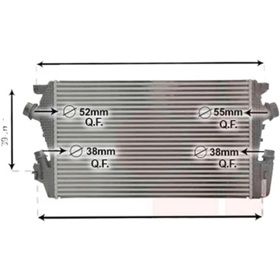 Intercooler OPEL ZAFIRA C 2011-> 2.0 BiTurbo CDTI 143KW 194CP , pentru motor A 20 DTR perioada 2013 2014,2015,2016,2017 2018