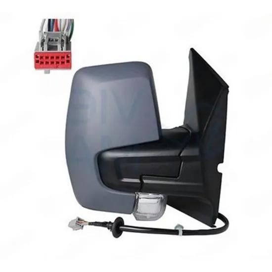Oglinda FORD TRANSIT CUSTOM 2012-> Oglinda exterioara electrica cu incalzire cu rabatare electrica pentru vopsit (cu semnal si senzor banda) DREAPTA Perioada 2018 2019 2020 2021 2022 2023
