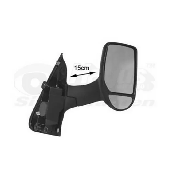 Oglinda exterioara dreapta FORD TOURNEO 1994->2014, TRANSIT 2005->2014 perioada 2006 2007 2008 2009 2010 2011 2012 2013 2014 , brat oglinda lung, cu semnal, reglabil