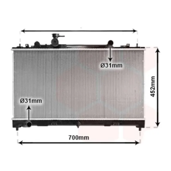 Radiator apa MAZDA 6 GG 2007->2013 pentru 2.2 D, perioada 2010 2011 2012 2013