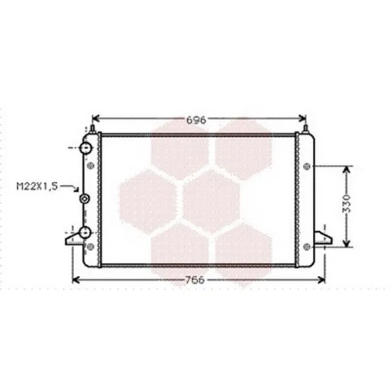 Radiator Motor FORD GALAXY 1995->2006 Radiator apa pentru 2,3i - 16V - 2,8i/VR6 (64,5x47) ->2000 Perioada 1995 1996 1997 1998 1999 2000
