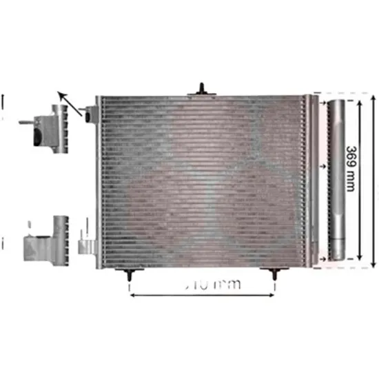 Radiator aer conditionat DACIA LODGY 2012-> 1.6 LPG 80KW 109CP , pentru motor H4M 740 perioada 2018 2019,2020,2021,2022 2023