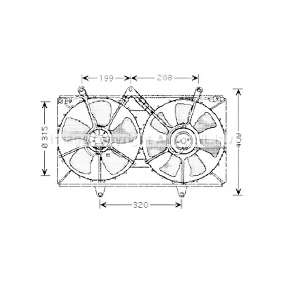 Ventilator motor TOYOTA COROLLA E11 1995->2002 pentru 1.3, 1.4 , perioada 1997 1998 1999