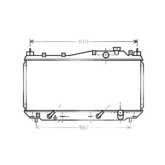 Radiator Motor HONDA CIVIC 7 2000->2005 Radiator apa pentru 1.4 - 1.6 benzina (35x65,8) Cv automata Perioada 1999 2000 2001 2002 2003 2004 2005 2006
