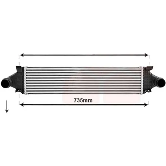 Intercooler VOLVO S60 2 2010->2018, V60 1 2010->2018 pentru 2.0 D3, perioada 2015 2016 2017 2018