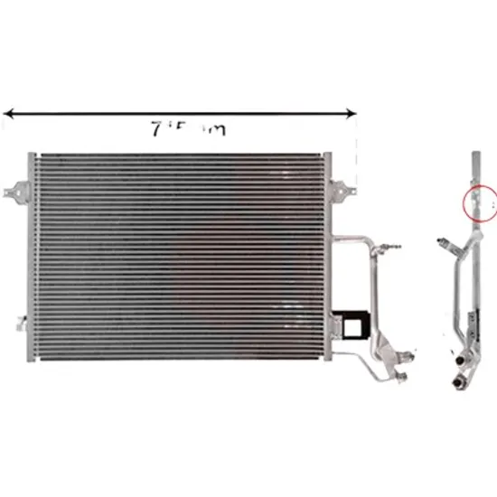 Radiator aer conditionat VW GOLF 7 2012->2020 pentru 1.4 GTE HYBRID, perioada 2019 2020