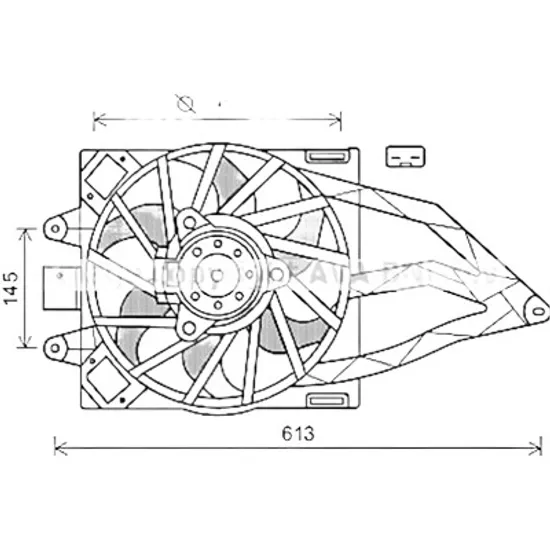 Ventilator motor FIAT PANDA 169 2003->2013 1.2 51KW 69CP , pentru motor 169 A4.000 perioada 2010 2011 2012 2013