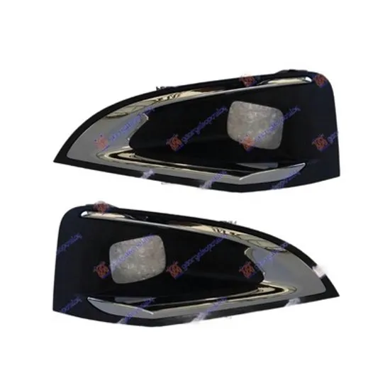 Ornament Proiector PEUGEOT 3008 2016-> Rama proiector negru cu bandouri cromate (SET) (FULL LED) Perioada 2009 2010 2011 2012 2013 2014 2015