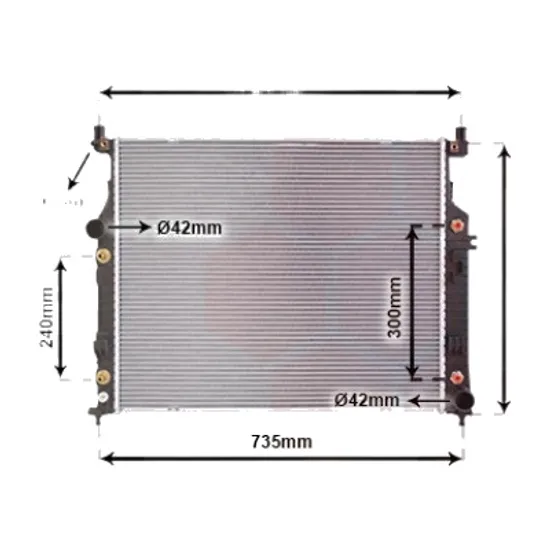 Radiator apa MERCEDES M-CLASS W164 2005->2011 pentru ML 500 4-matic, ML 550 4-matic, perioada 2007 2008 2009 2010 2011