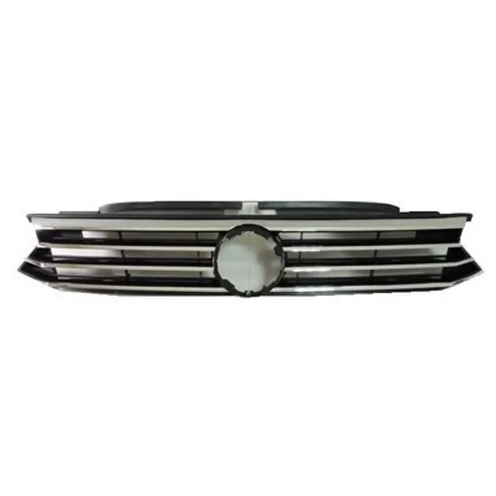 Grila Radiator VW PASSAT B8 2014-> Grila radiator negru cu bandou cromat (cu far LED) Perioada 2014 2015 2016 2017 2018 2019