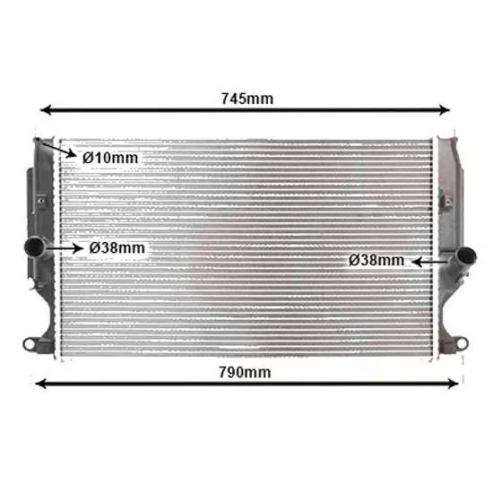 Radiator apa TOYOTA AURIS / COROLLA E18 2012->2018 1.6 D4-D 82KW 112CP , pentru motor 1WW perioada 2015 2016,2017 2018
