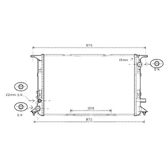 Radiator apa AUDI A8 2009->2018 pentru 6.3 FSI W12 quattro, 6.3 W12 quattro, perioada 2011 2012 2013 2014 2015 2016 2017 2018