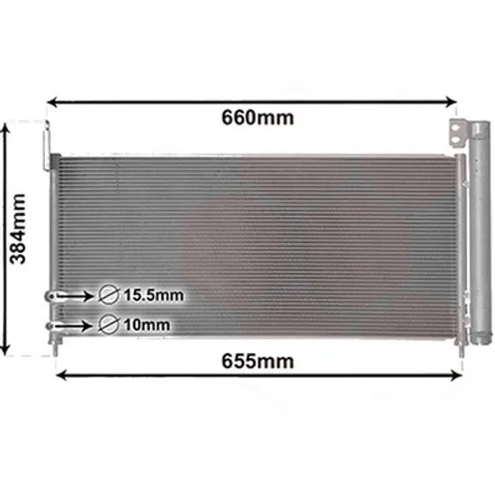 Radiator aer conditionat MERCEDES SPRINTER 904 1995->2006 pentru 416 CDI, perioada 2000 2001 2002 2003 2004 2005 2006