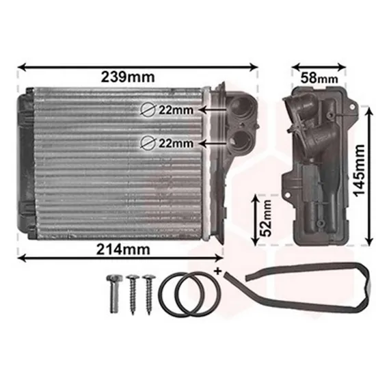 Radiator Incalzire DACIA LOGAN 2004->2012 Calorifer (M) cu/fara aer conditionat (170x157) Perioada 2004 2005 2006 2007 2008 2009 2010 2011 2012