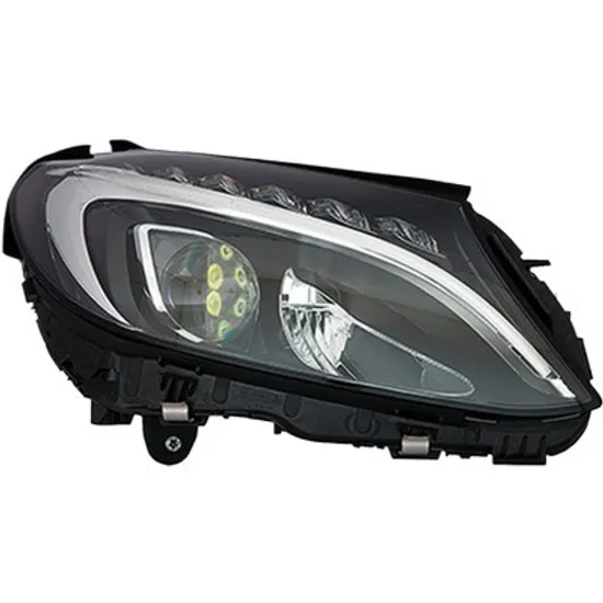 Far dreapta MERCEDES C-CLASS W205 2013-> perioada 2013 2014 2015 2016 2017 2018 pana la an de fabricatie 2018, fara motor reglaj, fara unitate de control, semnal transparent, cu reglaj electric, cu bec LED
