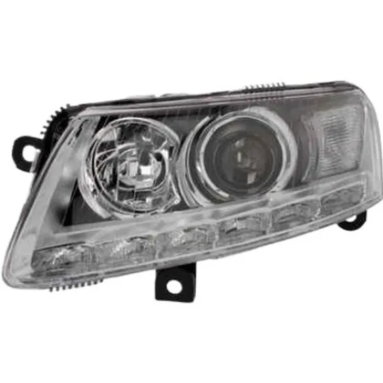 Far stanga AUDI A6 C6 2004->2011 perioada 2008 2009 2010 2011 , fara motor reglaj, fara unitate de control Xenon, semnal transparent, cu daylight, cu bec D3S/H7