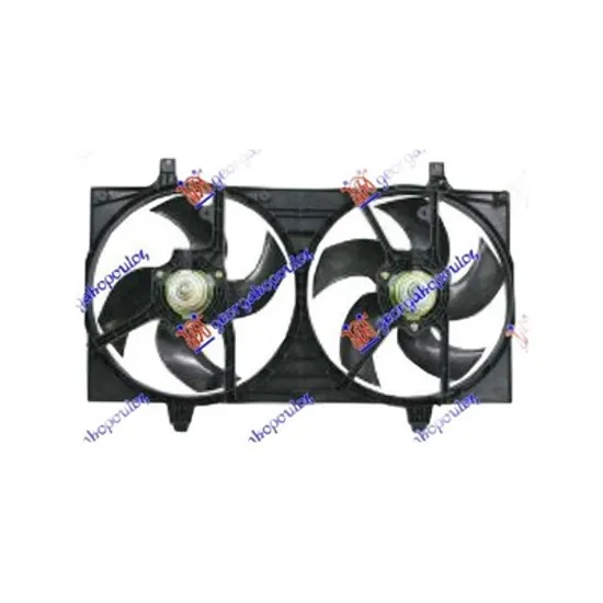 Ventilator Motor NISSAN PRIMERA P12 2002->2008 Electroventilator motor COMPL dubla cu aer conditionat benzina Perioada 2002 2003 2004 2005 2006 2007 2008