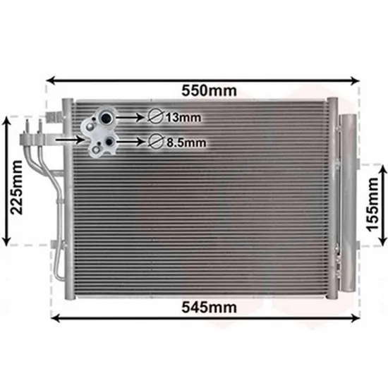 Radiator Aer Conditionat HYUNDAI i10 2013->2020 Radiator aer conditionat 1.0i 12V - 1.2i 16V (45.7x34.5) Perioada 2014 2015 2016 2017 2018