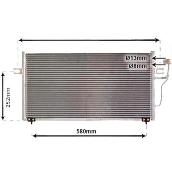 Radiator aer conditionat MITSUBISHI OUTLANDER 2 2006->2012 pentru 3.0 4WD, 3.0 4WD , perioada 2006 2007 2008 2009 2010 2011 2012
