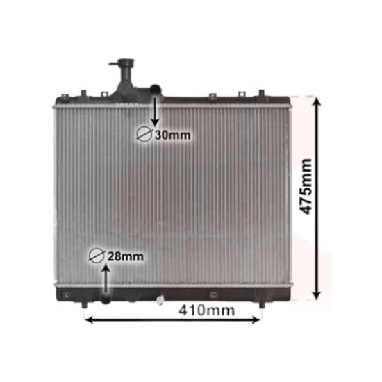 Radiator apa SUZUKI SWIFT 4 2010->2016 pentru 1.2 4WD, perioada 2012 2013 2014 2015 2016 2017