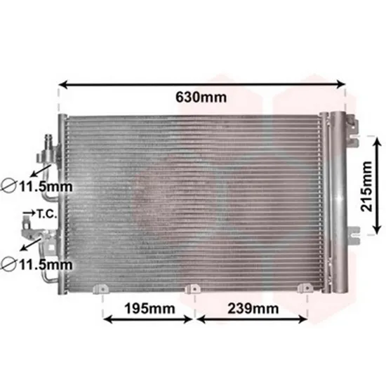 Radiator Aer Conditionat OPEL ASTRA H 2004->2014 Radiator aer conditionat 1 4 - 1 6i 16V 55 5x38 2x1 2 Perioada 2004 2005 2006 2007 2008 2009