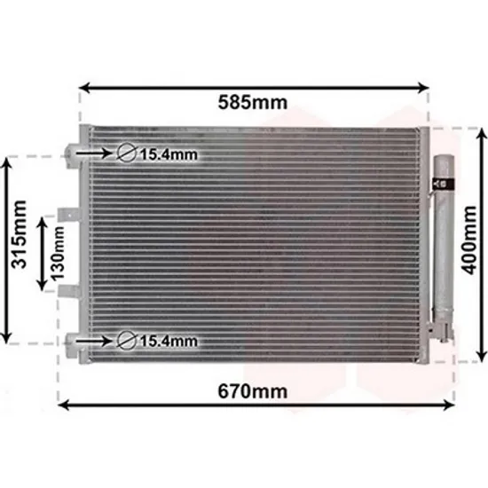 Radiator Aer Conditionat FORD FOCUS 3 2010->2019 Radiator aer conditionat 1.0 - 1.6 benzina - 1.6 diesel (59x37,7) Perioada 2011 2012 2013 2014 2015 2016 2017 2018