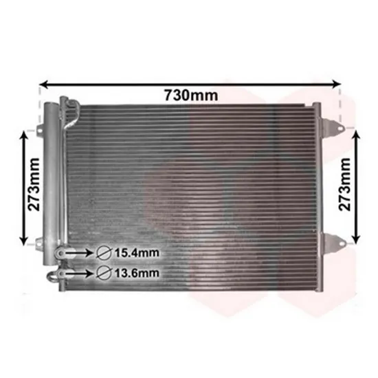 Radiator Aer Conditionat VW PASSAT B6 2005->2010 Radiator aer conditionat benzina/ diesel 57 5x44x1 6 Perioada 2005 2006 2007 2008 2009 2010